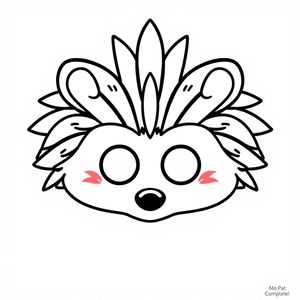 Maska jeża - szablon do druku