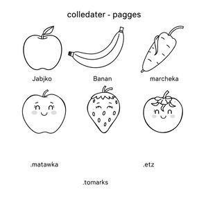 Kolorowanki: owoce i warzywa