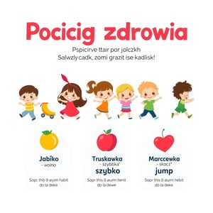 Plakat: Pociąg zdrowia — ruchy