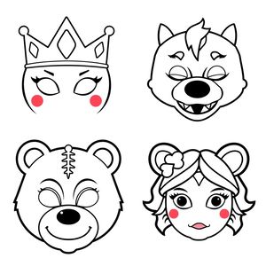 Maski do wycięcia - gotowe postaci