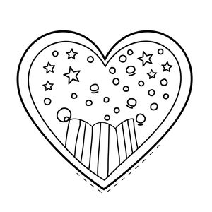Kolorowanka: Papierowe serduszko