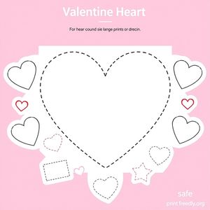 Szablon: Serduszko do wycięcia (A4)