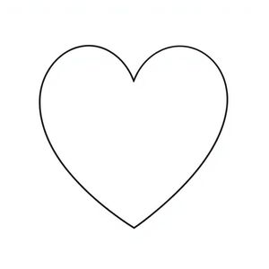 Szablon serduszka — kontur