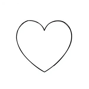 Szablon serduszka — kontur