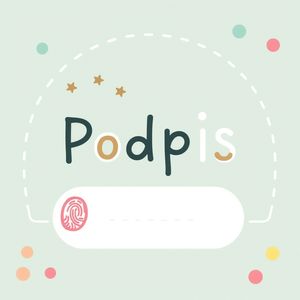 Etykietka 'Podpis' / miejsce na odcisk palca