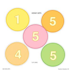 Miodowe krążki - kolorowe maty do druku