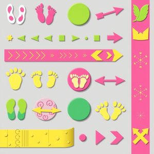 Szablon trasy na podłogę (stopnie i odcinki)