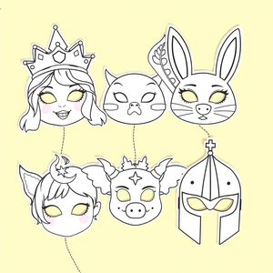 Szablony masek do wycięcia