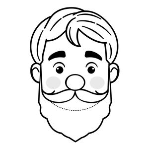 Szablon twarzy dziadka do druku