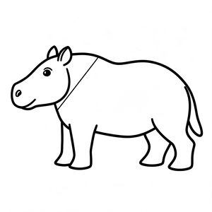 Szablon konturu tapira do wycięcia
