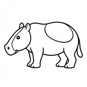 Szablon konturu tapira do wycięcia