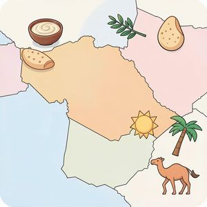 Mapa: skąd pochodzi hummus (Bliski Wschód)