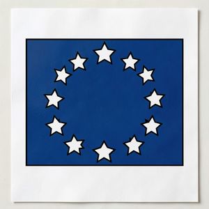Kontur flagi Unii Europejskiej (duża karta)