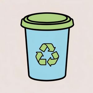 Ilustracja: Kosz na śmieci