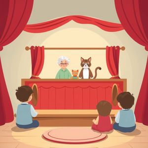 Scena teatrzyku — plakat edukacyjny