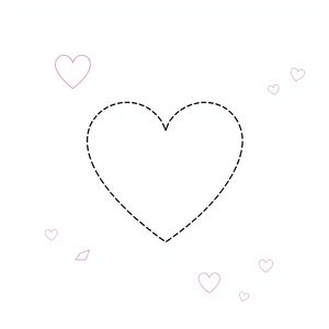 Szablon serduszka do druku (cut-out)