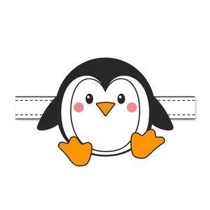 Opaska-headband z pingwinkiem