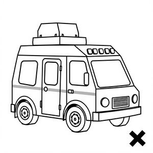 Budujemy ambulans - szablon do dekorowania