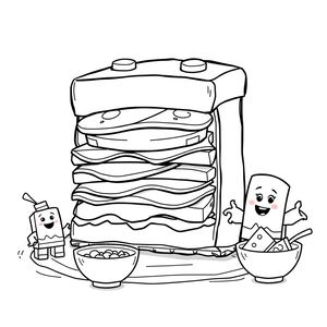 Kolorowanka — klockowa kanapka