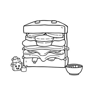 Kolorowanka — klockowa kanapka