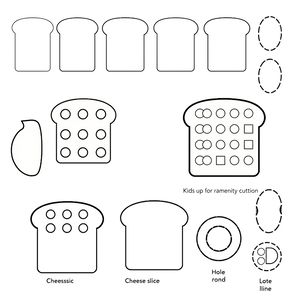 Szablon do wycinania — klockowe kromki