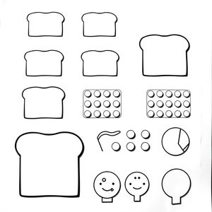 Szablon do wycinania — klockowe kromki