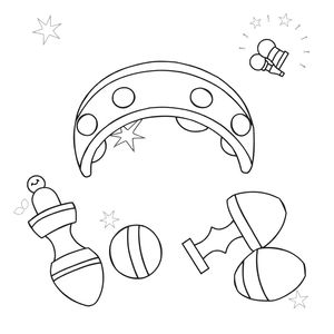 Kolorowanka: instrumenty perkusyjne