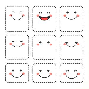 Karty z różnymi uśmiechami (do ukrycia)