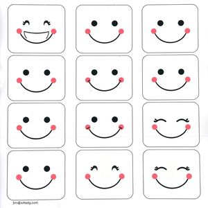 Karty z różnymi uśmiechami (do ukrycia)