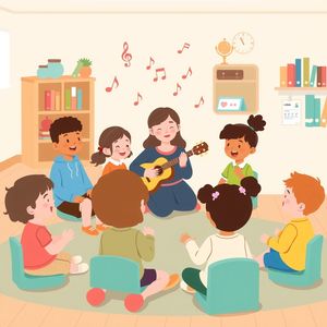 Scena powitalna: Koło dzieci śpiewających