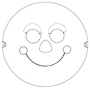 Szablon maski z talerzyka