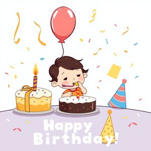 Ilustracja do opowiadania — przyjęcie urodzinowe (scena)