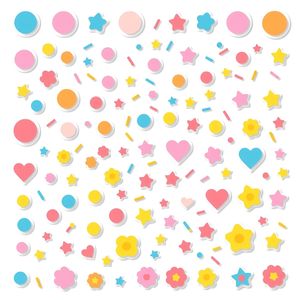 Arkusz naklejek / dekoracji (posypki, konfetti)