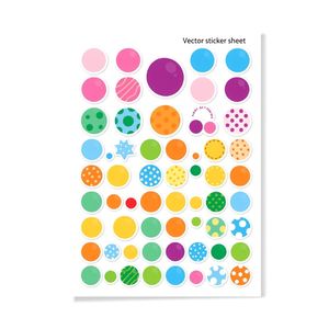 Arkusz z naklejkami-kropkami (projekt)