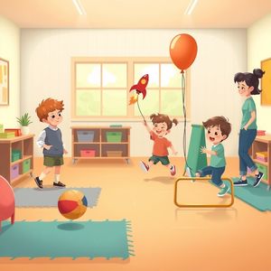 Ilustracja referencyjna — dzieci wykonują eksperymenty