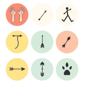 Karty ruchów dla dzieci (duże ikony)