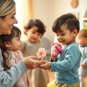 Przekazanie kwiatuszka — moment sympatii