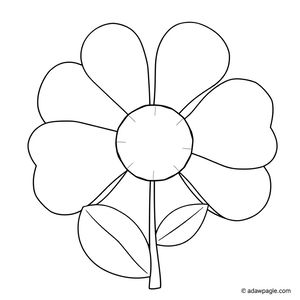 Szablon papierowego kwiatuszka