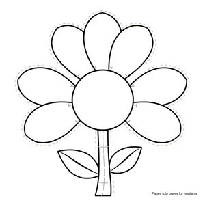 Szablon papierowego kwiatuszka