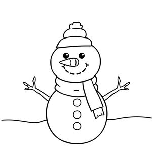 Strona do kolorowania — Bałwan