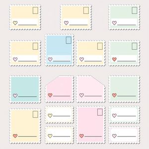 Etykietki pocztowe — drukowalne karteczki z miejscem na imię