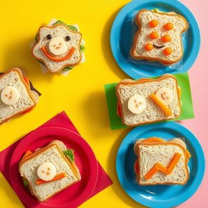 Fotografia gotowych kanapek na talerzu