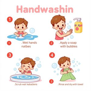 Plakat bezpieczeństwa i higieny — Mycie rąk