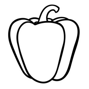 Kontur papryki — szablon (A3)