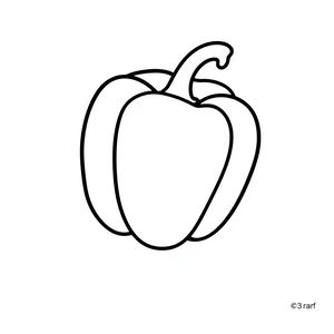 Kontur papryki — szablon (A3)