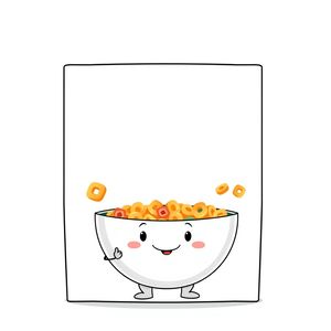 Plakat: Pusta paczka po płatkach