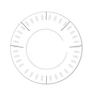 Szablon papierowej miseczki/talerza