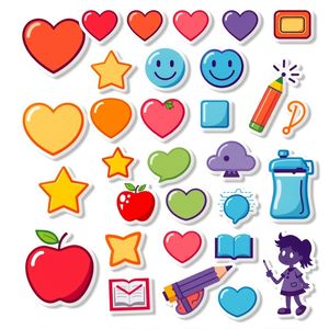 Arkusz naklejek i pieczątek