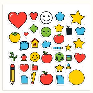 Arkusz naklejek i pieczątek