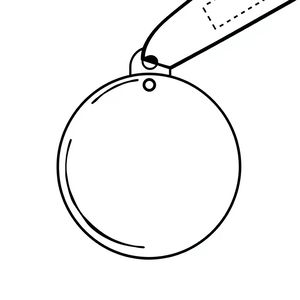 Szablon medalika — kółko z dziurką